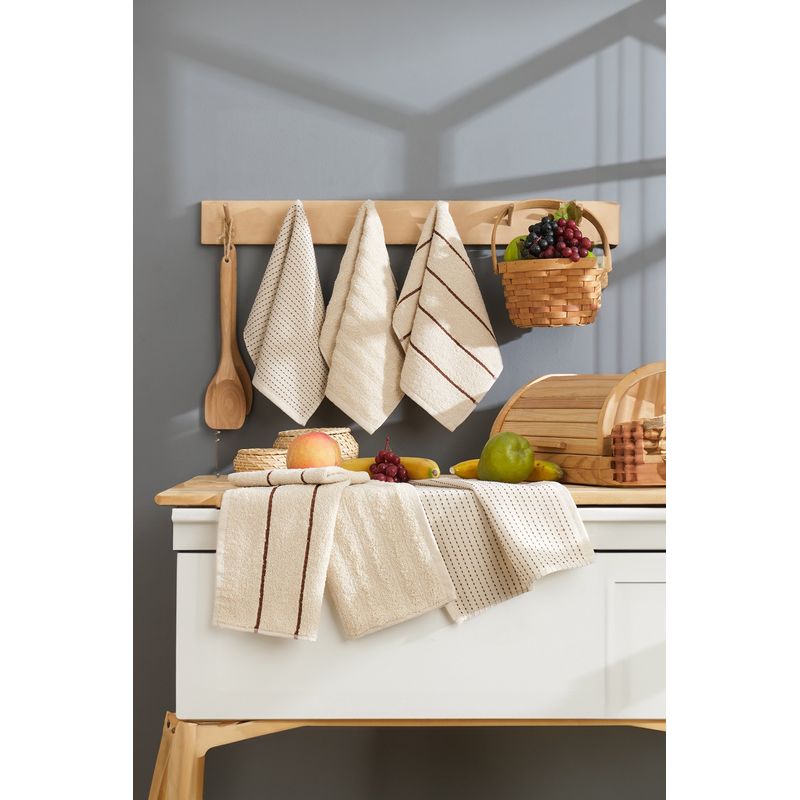 Market - Curatenie si intretinere casa - Produse bucatarie - Lavete si bureti - Set prosoape de spalat, L'essentiel Maison, bej, 30x50 cm, 100% bumbac, 6 bucati, 336EPJ1168 - Infinity.ro