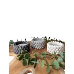 Casa si Gradina - Decoratiuni - Aromaterapie si lumanari - Lumanari si candele - Set lumanari, Aberto Design, beton, mov, ceara de soia, 6x6x6 cm (3 bucati) - Infinity.ro