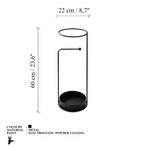 Casa si Gradina - Decoratiuni - Obiecte decorative - Suporturi umbrele - Suport umbrele, Aberto Design, metal, negru, 22x22x60 cm - Infinity.ro