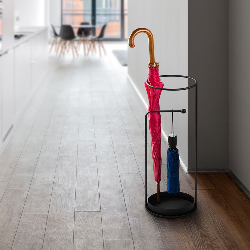 Casa si Gradina - Decoratiuni - Obiecte decorative - Suporturi umbrele - Suport umbrele, Aberto Design, metal, negru, 22x22x60 cm - Infinity.ro