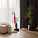 Casa si Gradina - Decoratiuni - Obiecte decorative - Suporturi umbrele - Suport umbrele, Aberto Design, metal, negru, 22x22x60 cm - Infinity.ro
