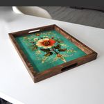 Casa si Gradina - Bucatarie si vesela - Ustensile bucatarie - Tavi servire - Tava servire, Aberto Design, lemn masiv, multicolor, 48x38x4 cm, 799EVL1111 - Infinity.ro