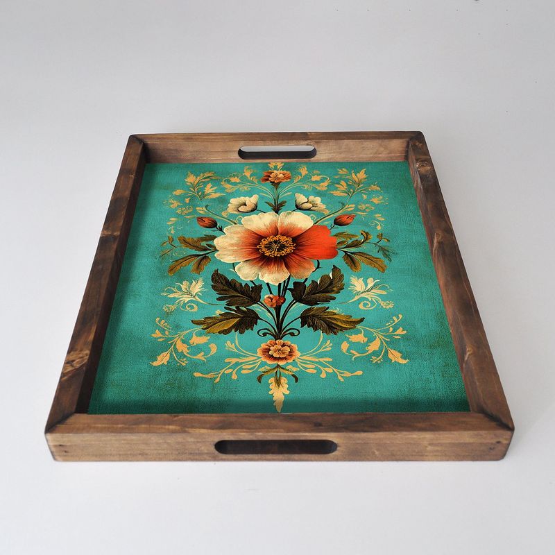 Casa si Gradina - Bucatarie si vesela - Ustensile bucatarie - Tavi servire - Tava servire, Aberto Design, lemn masiv, multicolor, 48x38x4 cm, 799EVL1111 - Infinity.ro