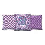 Casa si Gradina - Textile si covoare - Perne si pilote - Perne decorative - Set perne decorative, Aberto Design, multicolor, 43x43 cm, bumbac si poliester, set 3 bucati, 417GRV0195 - Infinity.ro