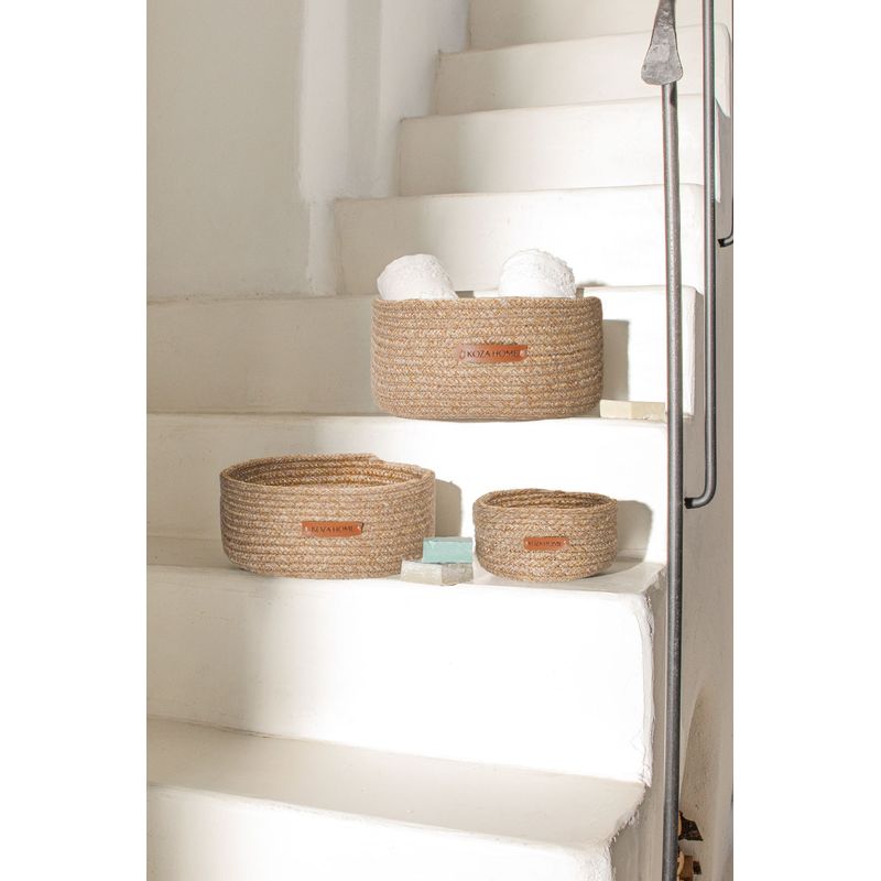 Casa si Gradina - Mobilier - Organizare si depozitare - Recipiente depozitare - Cutie decorativa, Aberto Design, bumbac 100%, natural, 25x50 cm, lucrat manual - Infinity.ro
