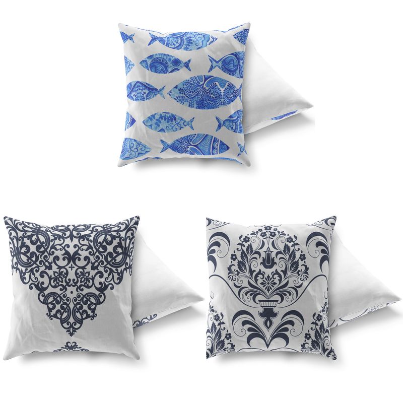 Casa si Gradina - Textile si covoare - Perne si pilote - Perne decorative - Set perne decorative, Aberto Design, multicolor, 43x43 cm, bumbac si poliester, 3 bucati, 417GRV0193 - Infinity.ro