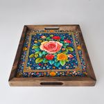 Casa si Gradina - Bucatarie si vesela - Ustensile bucatarie - Tavi servire - Tava servire, Aberto Design, lemn masiv, multicolor, 48x38x4 cm, 799EVL1147 - Infinity.ro