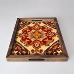 Casa si Gradina - Bucatarie si vesela - Ustensile bucatarie - Tavi servire - Tava de servire, Aberto Design, lemn masiv, multicolor, 48x38x4 cm, 799EVL1113 - Infinity.ro