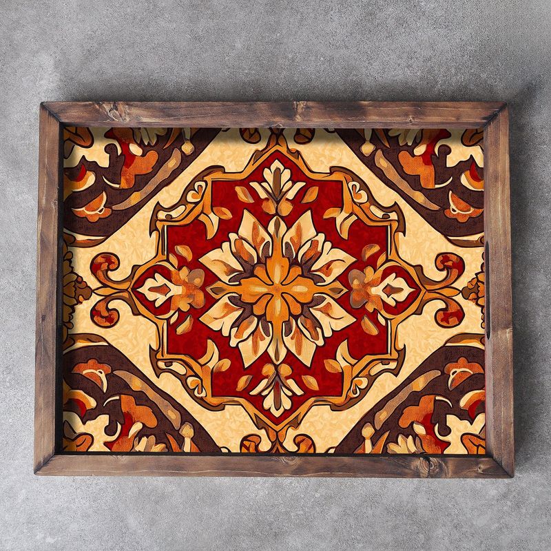 Casa si Gradina - Bucatarie si vesela - Ustensile bucatarie - Tavi servire - Tava de servire, Aberto Design, lemn masiv, multicolor, 48x38x4 cm, 799EVL1113 - Infinity.ro