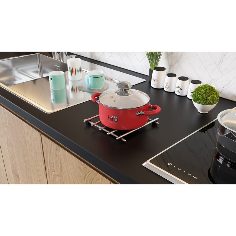 Casa si Gradina - Bucatarie si vesela - Organizare si depozitare bucatarie - Suporturi tacamuri si vase - Suport pentru vase fierbinti, Aberto Design, metal, crom, 2x20x20 cm - Infinity.ro