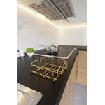 Casa si Gradina - Bucatarie si vesela - Organizare si depozitare bucatarie - Suporturi tacamuri si vase - Suport servetele, Aberto Design, metal, auriu, 7x20x20 cm - Infinity.ro