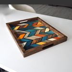Casa si Gradina - Bucatarie si vesela - Ustensile bucatarie - Tavi servire - Tava de servire, Aberto Design, lemn masiv, multicolor, 48x38x4 cm, 799EVL1127 - Infinity.ro