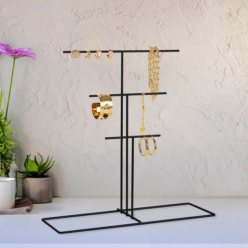 Casa si Gradina - Mobilier - Organizare si depozitare - Umerase si valeti - Suport pentru bijuterii, Aberto Design, metal, negru, 40x15x41 cm - Infinity.ro
