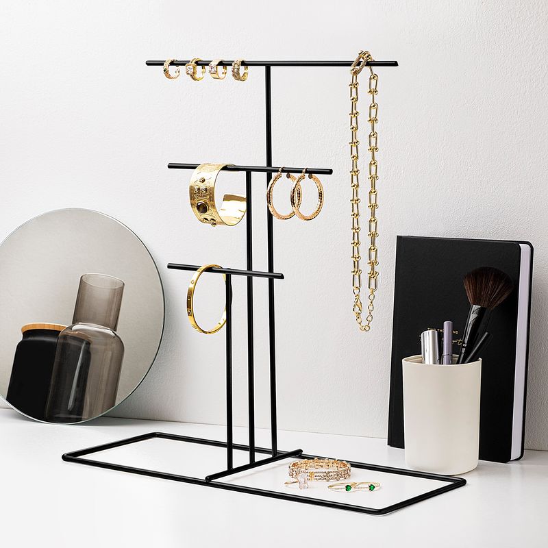 Casa si Gradina - Mobilier - Organizare si depozitare - Umerase si valeti - Suport pentru bijuterii, Aberto Design, metal, negru, 40x15x41 cm - Infinity.ro