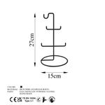 Casa si Gradina - Mobilier - Organizare si depozitare - Cuiere - Suport bijuterii, Aberto Design, metal, negru, 15x27 cm - Infinity.ro