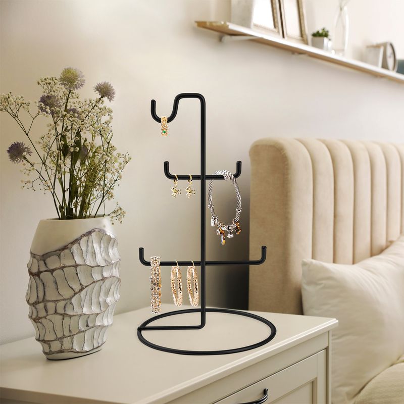 Casa si Gradina - Mobilier - Organizare si depozitare - Cuiere - Suport bijuterii, Aberto Design, metal, negru, 15x27 cm - Infinity.ro