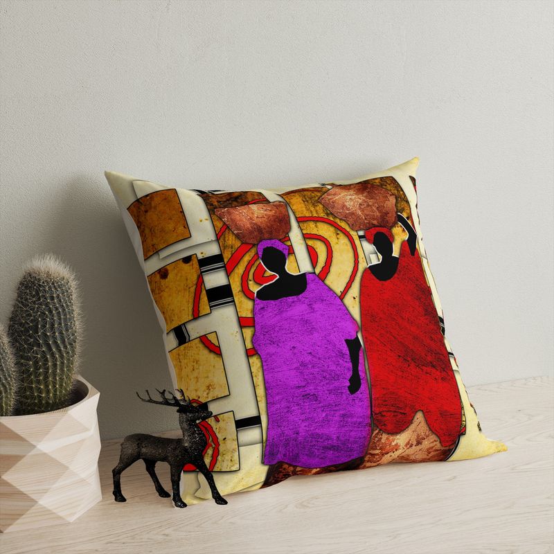 Casa si Gradina - Textile si covoare - Perne si pilote - Perne decorative - Perna decorativa, Aberto Design, multicolor, 43x43 cm, bumbac si poliester, umplutura siliconica, 416GRV3186 - Infinity.ro