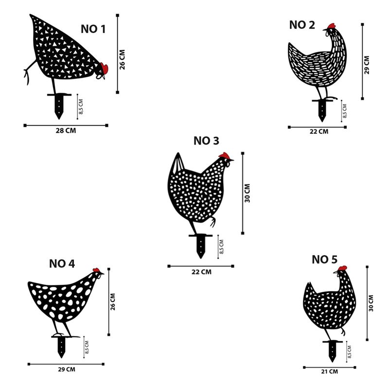 Casa si Gradina - Gradina si terasa - Decoratiuni exterior - Ornamente gradina - Set ornamente gradina, Aberto Design, metal, negru, 28x26 cm - Infinity.ro