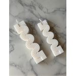 Casa si Gradina - Decoratiuni - Aromaterapie si lumanari - Lumanari si candele - Set lumanari decorative, Aberto Design, beton, alb, ceara de soia - Infinity.ro