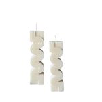 Casa si Gradina - Decoratiuni - Aromaterapie si lumanari - Lumanari si candele - Set lumanari decorative, Aberto Design, beton, alb, ceara de soia - Infinity.ro