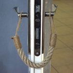 Casa si Gradina - Constructii - Usi interior, exterior si garaj - Accesorii usi - Opritor de usa, Aberto Design, in, culoare ratan, 45x2x2 cm - Infinity.ro