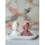 Casa si Gradina - Decoratiuni - Aromaterapie si lumanari - Lumanari si candele - Set lumanari, Aberto Design, 100% soia, roz si alb, 6x5x6 cm (3 bucati) - Infinity.ro