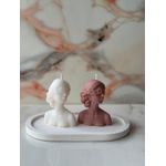 Casa si Gradina - Decoratiuni - Aromaterapie si lumanari - Lumanari si candele - Set lumanari, Aberto Design, 100% soia, roz si alb, 6x5x6 cm (3 bucati) - Infinity.ro