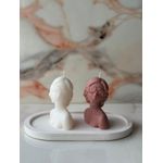 Casa si Gradina - Decoratiuni - Aromaterapie si lumanari - Lumanari si candele - Set lumanari, Aberto Design, 100% soia, roz si alb, 6x5x6 cm (3 bucati) - Infinity.ro