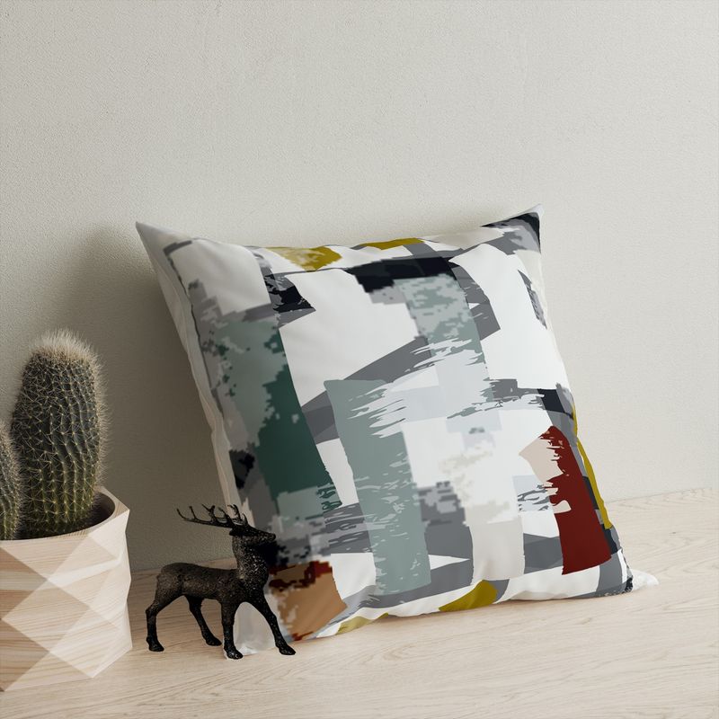 Casa si Gradina - Textile si covoare - Perne si pilote - Perne decorative - Perna decorativa, Aberto Design, multicolor, 43x43 cm, 50% bumbac, 50% poliester, lavabila, 416GRV3205 - Infinity.ro