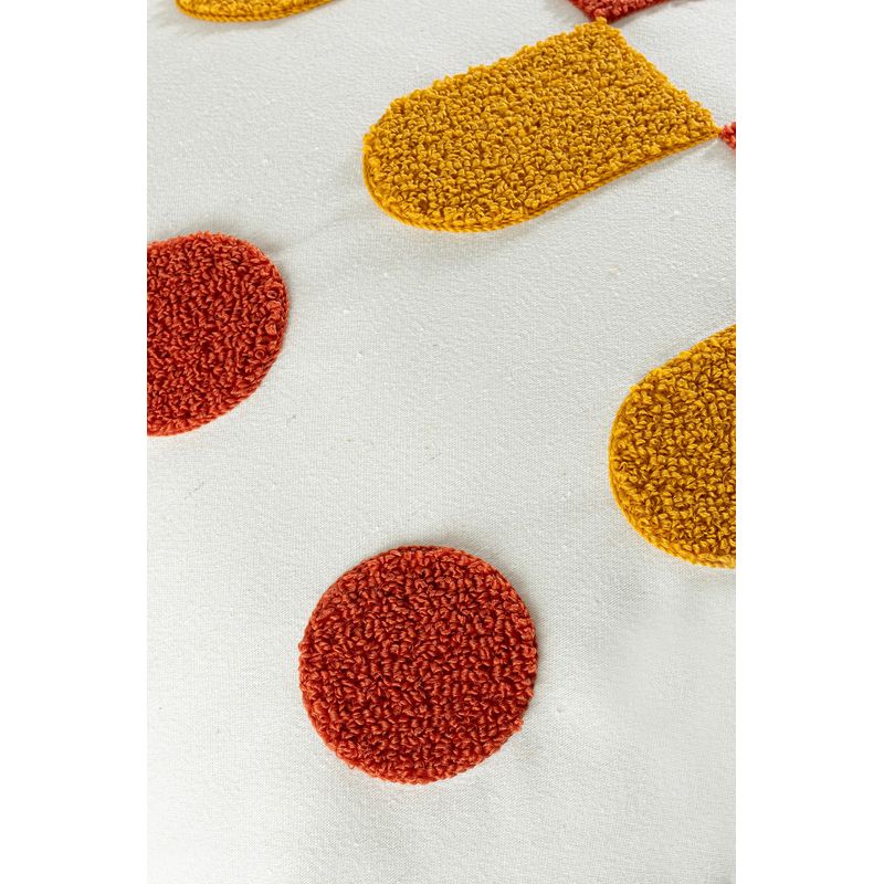 Casa si Gradina - Textile si covoare - Perne si pilote - Perne decorative - Perna decorativa, Aberto Design, mustar si rosu tigla, 43x43 cm, 100% in - Infinity.ro