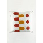 Casa si Gradina - Textile si covoare - Perne si pilote - Perne decorative - Perna decorativa, Aberto Design, mustar si rosu tigla, 43x43 cm, 100% in - Infinity.ro