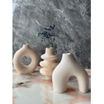 Casa si Gradina - Decoratiuni - Obiecte decorative - Vaze si boluri decorative - Set vaze decorative, Aberto Design, beton, bej, 8x8x10 cm (3 piese) - Infinity.ro