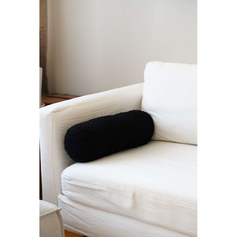 Casa si Gradina - Textile si covoare - Perne si pilote - Perne decorative - Perna decorativa, Aberto Design, negru, 50x14x14 cm, poliester reciclat, lavabila la masina - Infinity.ro