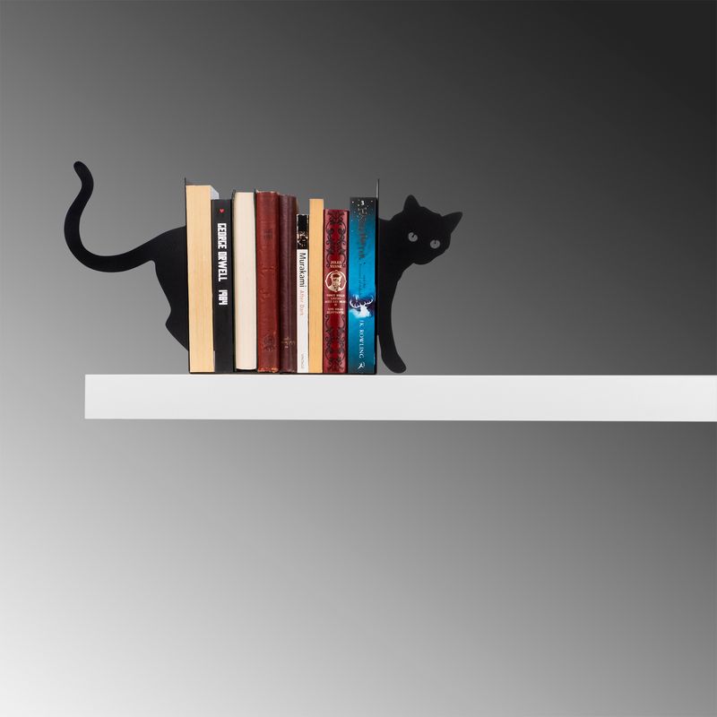 Carti si Birotica - Birotica - Accesorii de birou - Bibliorafturi - Suport de carti, Aberto Design, metal, negru, 35x14x22 cm, 493RMC1109 - Infinity.ro