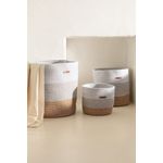 Casa si Gradina - Mobilier - Organizare si depozitare - Cutii depozitare - Cutie decorativa, Aberto Design, bumbac 100%, alb si gri, 25x50 cm, lucrata manual - Infinity.ro