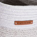 Casa si Gradina - Mobilier - Organizare si depozitare - Cutii depozitare - Cutie decorativa, Aberto Design, bumbac 100%, alb si gri, 25x50 cm, lucrata manual - Infinity.ro