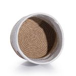 Casa si Gradina - Mobilier - Organizare si depozitare - Cutii depozitare - Cutie decorativa, Aberto Design, bumbac 100%, alb si gri, 25x50 cm, lucrata manual - Infinity.ro