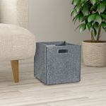 Casa si Gradina - Mobilier - Organizare si depozitare - Cutii depozitare - Cos depozitare, Aberto Design, pasla, gri, 24x24x24 cm - Infinity.ro