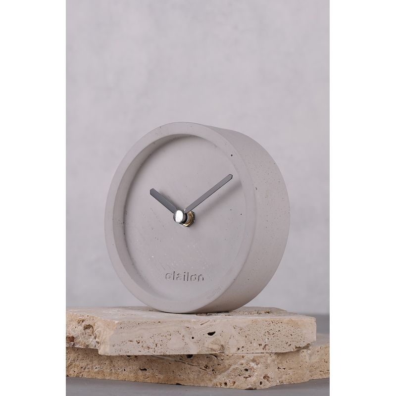 Casa si Gradina - Decoratiuni - Ceasuri - Ceas decorativ, Aberto Design, beton, gri, 12x4 cm - Infinity.ro