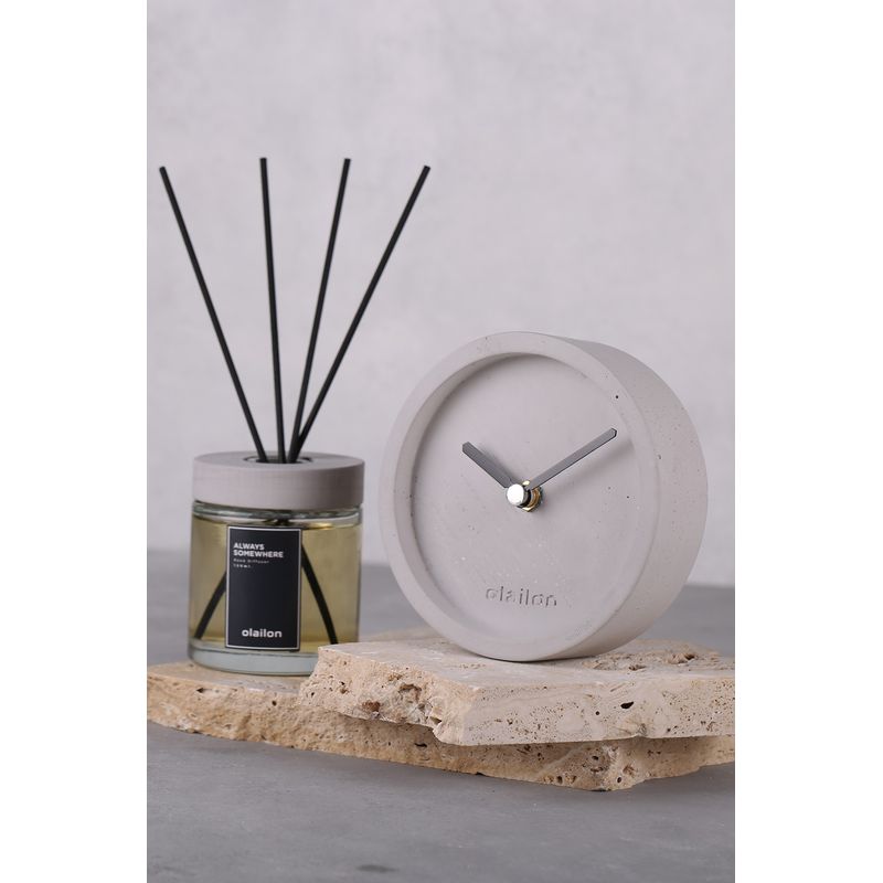 Casa si Gradina - Decoratiuni - Ceasuri - Ceas decorativ, Aberto Design, beton, gri, 12x4 cm - Infinity.ro