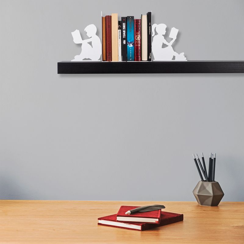Carti si Birotica - Carti - Accesorii pentru cititori - Suport de carte, Aberto Design, metal, alb, 40.5x14x22 cm - Infinity.ro