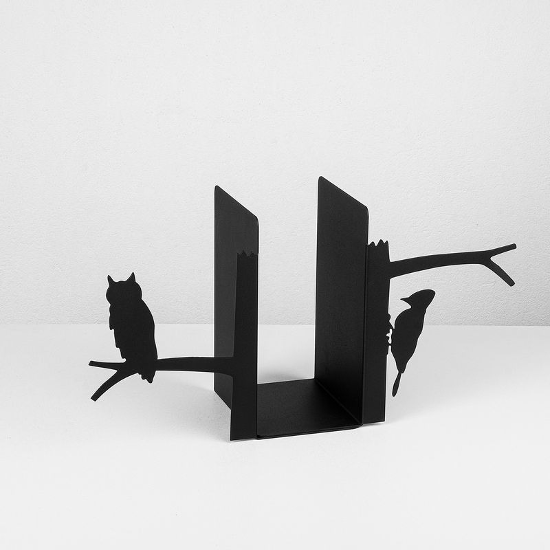 Carti si Birotica - Birotica - Accesorii de birou - Suporturi accesorii birou - Suport de carte, Aberto Design, metal, negru, 44x14x22 cm, 493RMC1111 - Infinity.ro