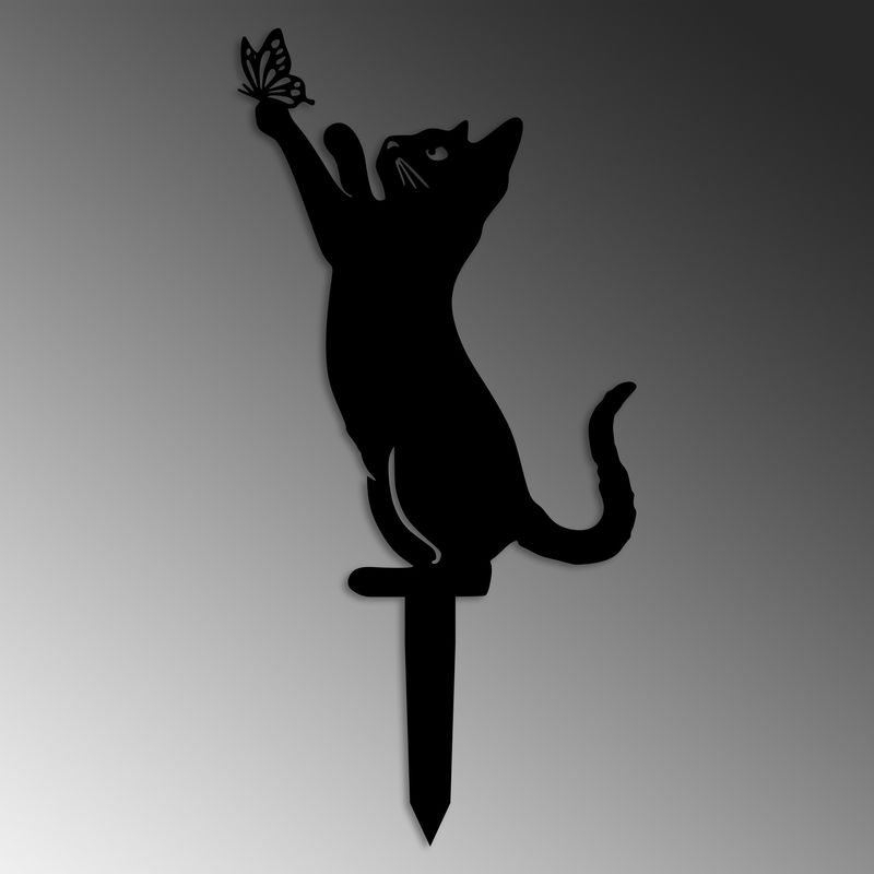 Casa si Gradina - Gradina si terasa - Decoratiuni exterior - Ornamente gradina - Obiect decorativ, Aberto Design, metal, negru, 49x24 cm - Infinity.ro