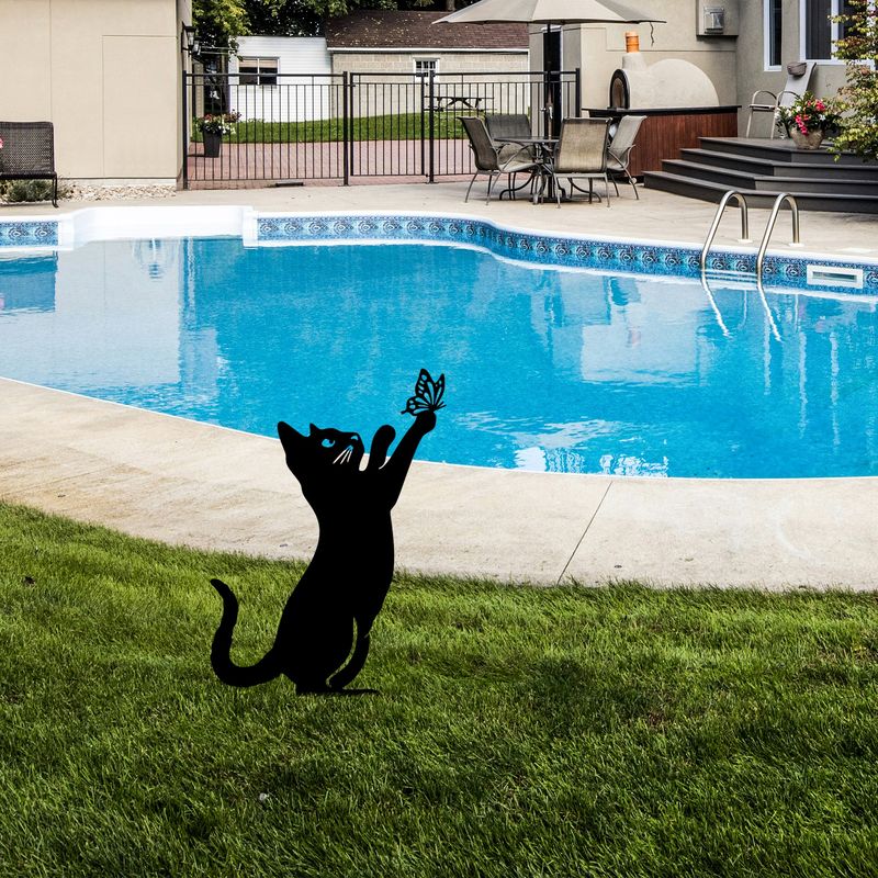 Casa si Gradina - Gradina si terasa - Decoratiuni exterior - Ornamente gradina - Obiect decorativ, Aberto Design, metal, negru, 49x24 cm - Infinity.ro