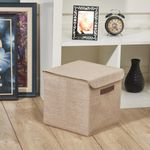 Casa si Gradina - Mobilier - Organizare si depozitare - Cutii depozitare - Cutie depozitare, Aberto Design, iuta, maro deschis, 30x30x30 cm - Infinity.ro