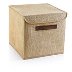 Casa si Gradina - Mobilier - Organizare si depozitare - Cutii depozitare - Cutie depozitare, Aberto Design, iuta, maro deschis, 30x30x30 cm - Infinity.ro