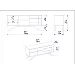 Casa si Gradina - Mobilier - Comode si corpuri - Comode - Comoda tv, Hanah Home, pal melaminat, negru si nuc, 130x58.6x38.6 cm - Infinity.ro