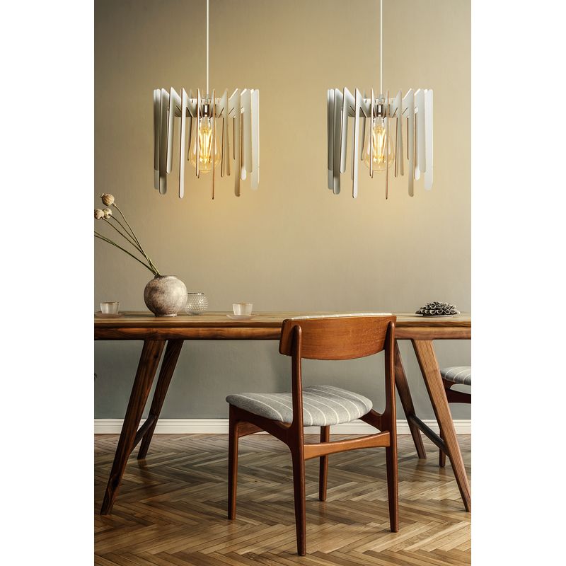 Casa si Gradina - Corpuri si surse de iluminat - Lustre si pendule - Candelabru, Opviq, mdf, alb, 2 bucati, inaltime 55 cm - Infinity.ro