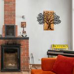 Casa si Gradina - Decoratiuni - Decoratiuni perete - Accesoriu decorativ de perete, Wallxpert, metal si lemn, negru si nuc, 72x58 cm - Infinity.ro