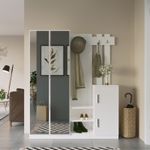 Casa si Gradina - Mobilier - Organizare si depozitare - Cuiere - Cuier, Hanah Home, pal melaminat, alb, 147.2x37.5x179.7 cm - Infinity.ro